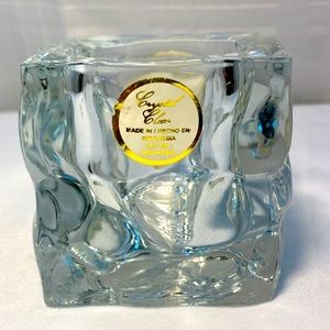 Vintage square candle holder MCM. Prism suncatcher ice cube votive candle.